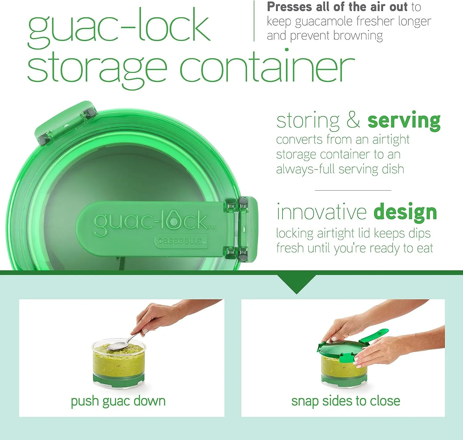 Prepara Guac-Lock Guacamole Storage Keeper