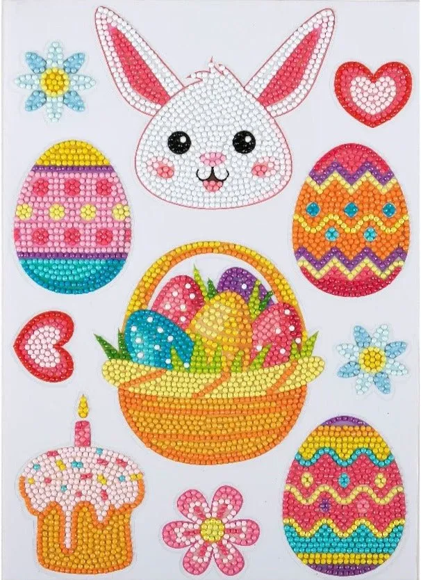 "Easter" Crystal Art Home Décor Decals set of 4