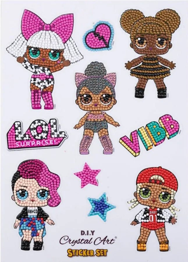 "LOL Characters" Crystal Art Sticker Set x 10