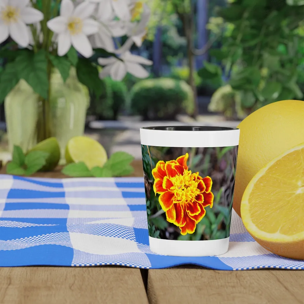 Red and Yellow Flower Shot Glass