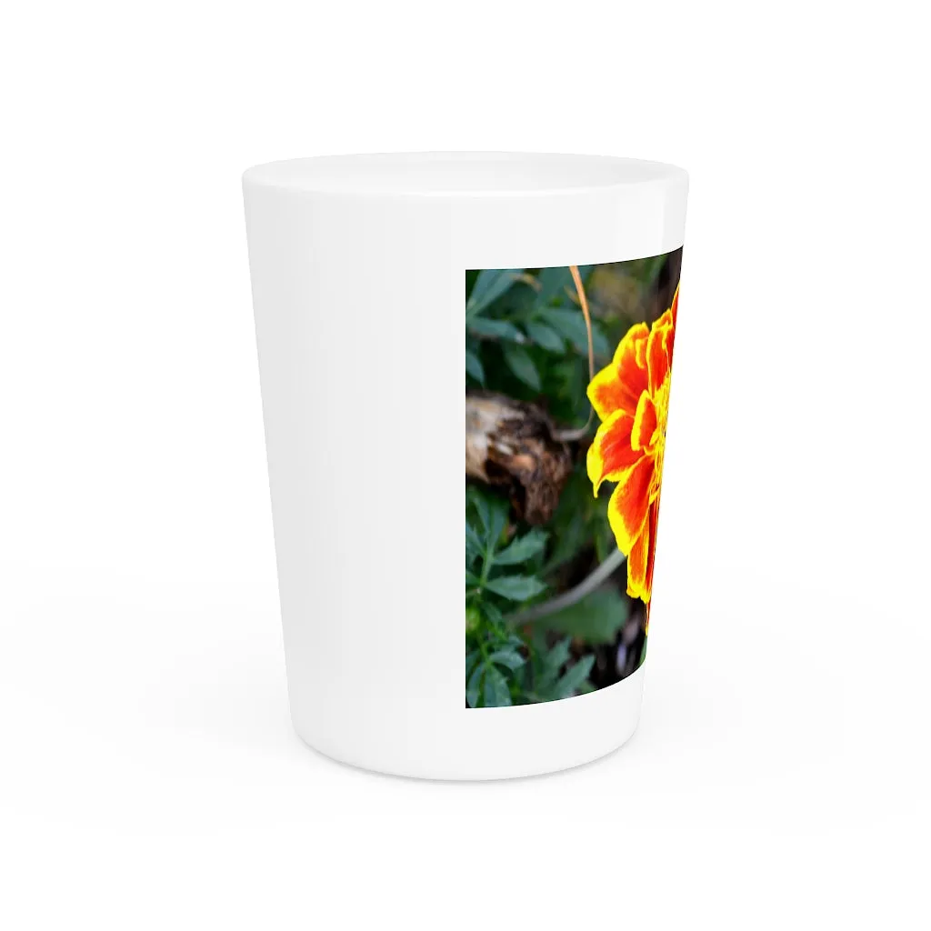 Red and Yellow Flower Shot Glass