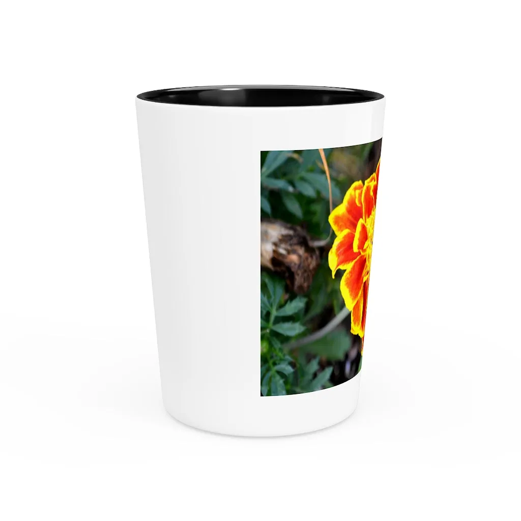 Red and Yellow Flower Shot Glass