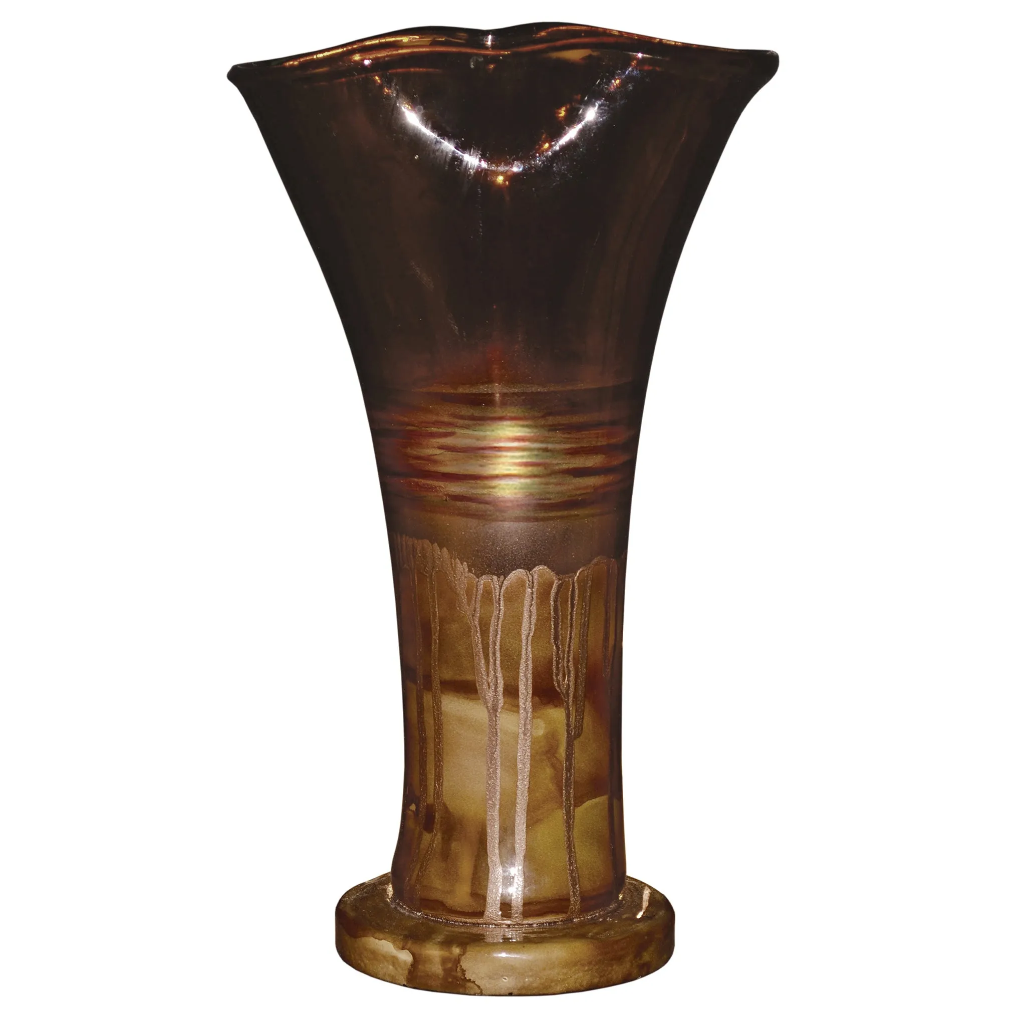 Riviera Sand Small Glass Urn