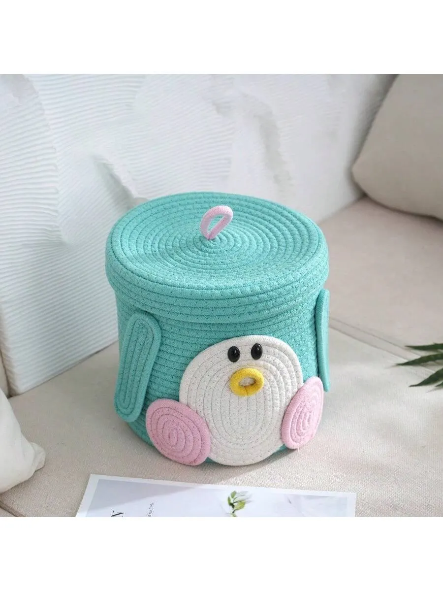 Rope Storage Basket for Baby Diaper, Stuffed Animal Storage Bin Rope Basket for Kids Toy