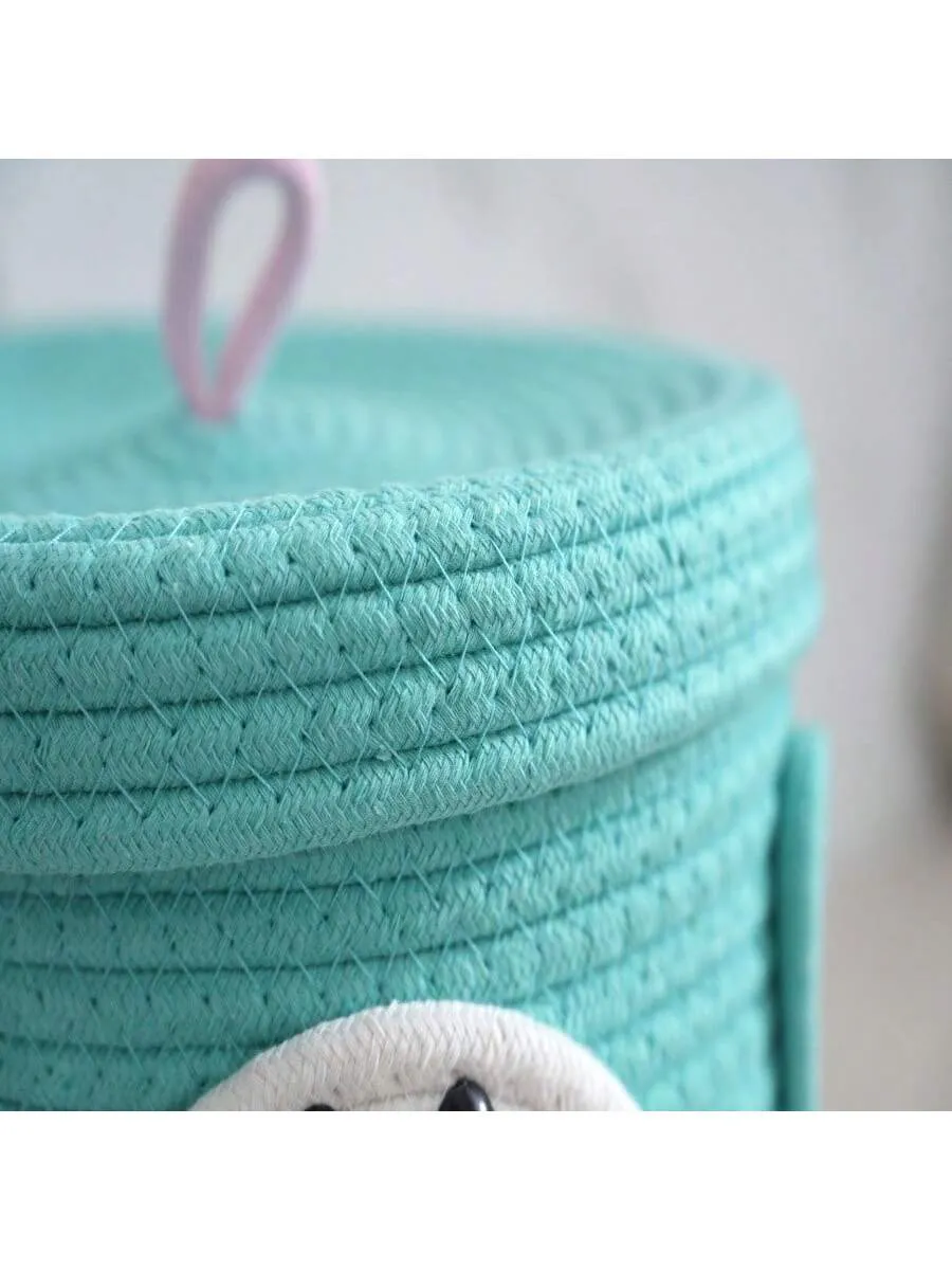 Rope Storage Basket for Baby Diaper, Stuffed Animal Storage Bin Rope Basket for Kids Toy