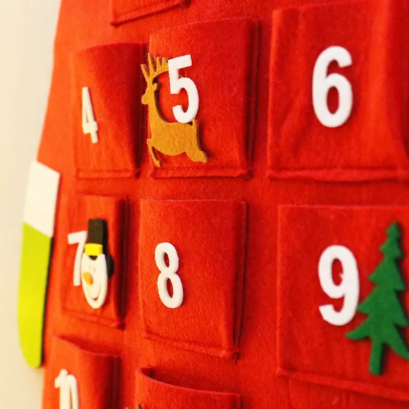 Santa's Daily Delights - 45" Felt Advent Calendar