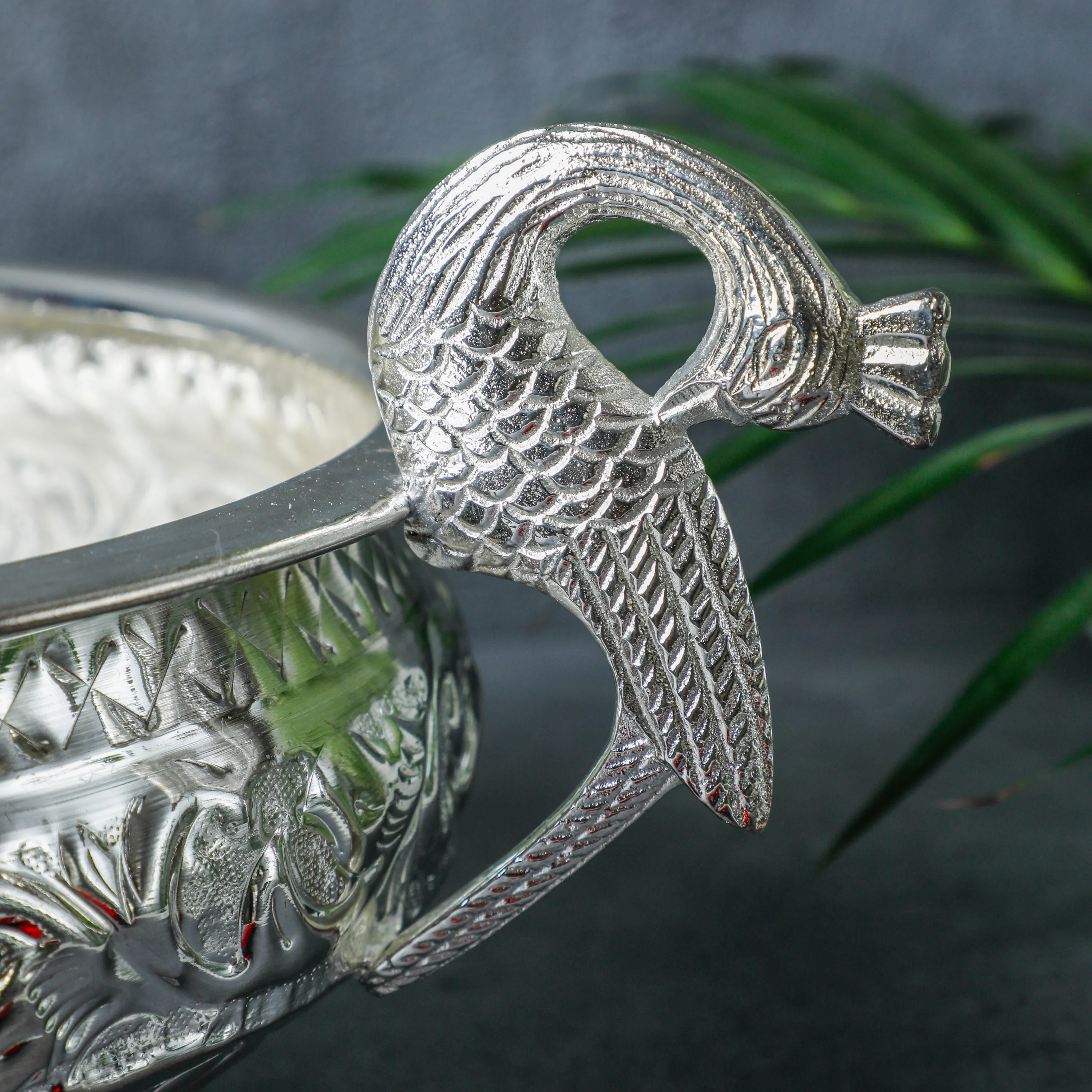 Silver Plated Peacock URLI