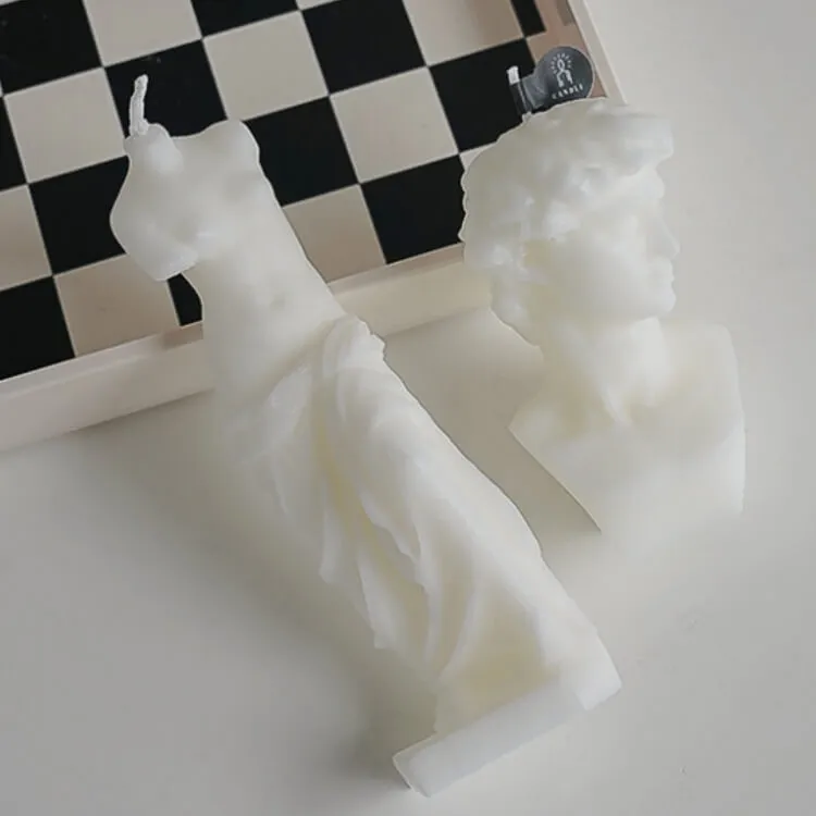 Statue Scented Candle | White David Bust