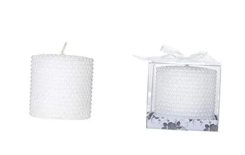 The Decor Affair 1 Pcs Celestial Aroma of This Heavenly Fragranced Beaded Candle, Accentuated by its Dazzling White Charm, Elevating The Atmosphere to New Heights.