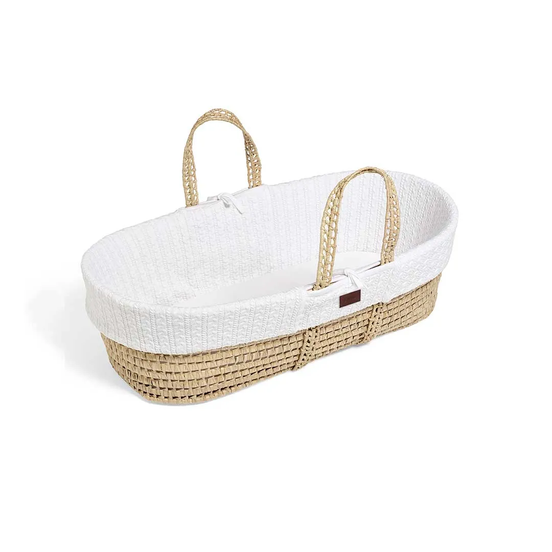 The Little Green Sheep Organic Knitted Moses Basket Bundle