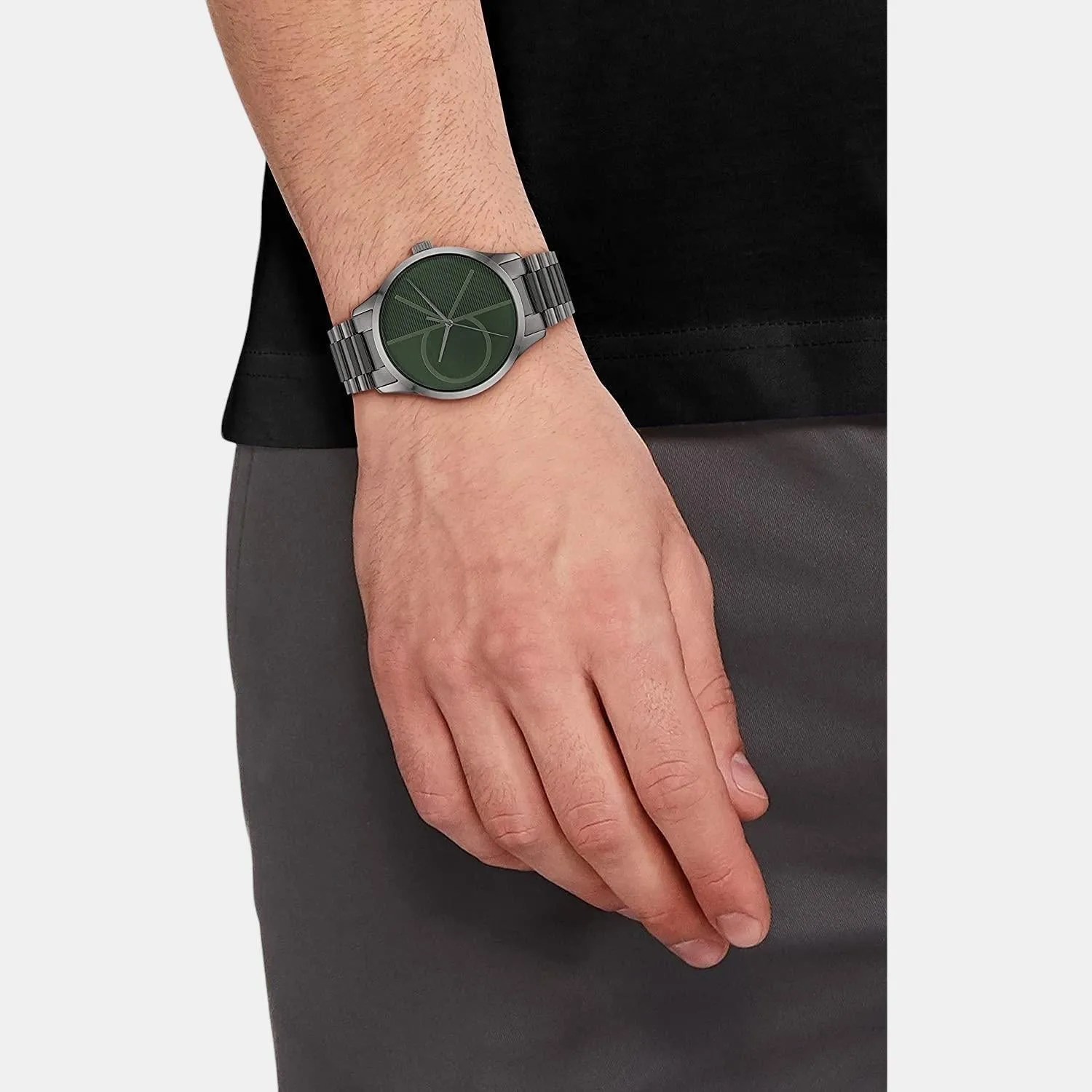 Unisex Green Analog Stainless Steel Watch 25200164