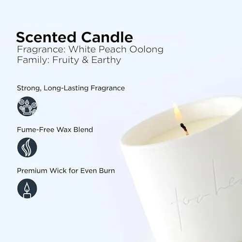 Urbane Home Scented Candles | Fragrance Candles | Candles for Wedding | Candles for Bedroom | Birthday Candles | Valentines Day Gifts Candles | DY-230705-1B | White