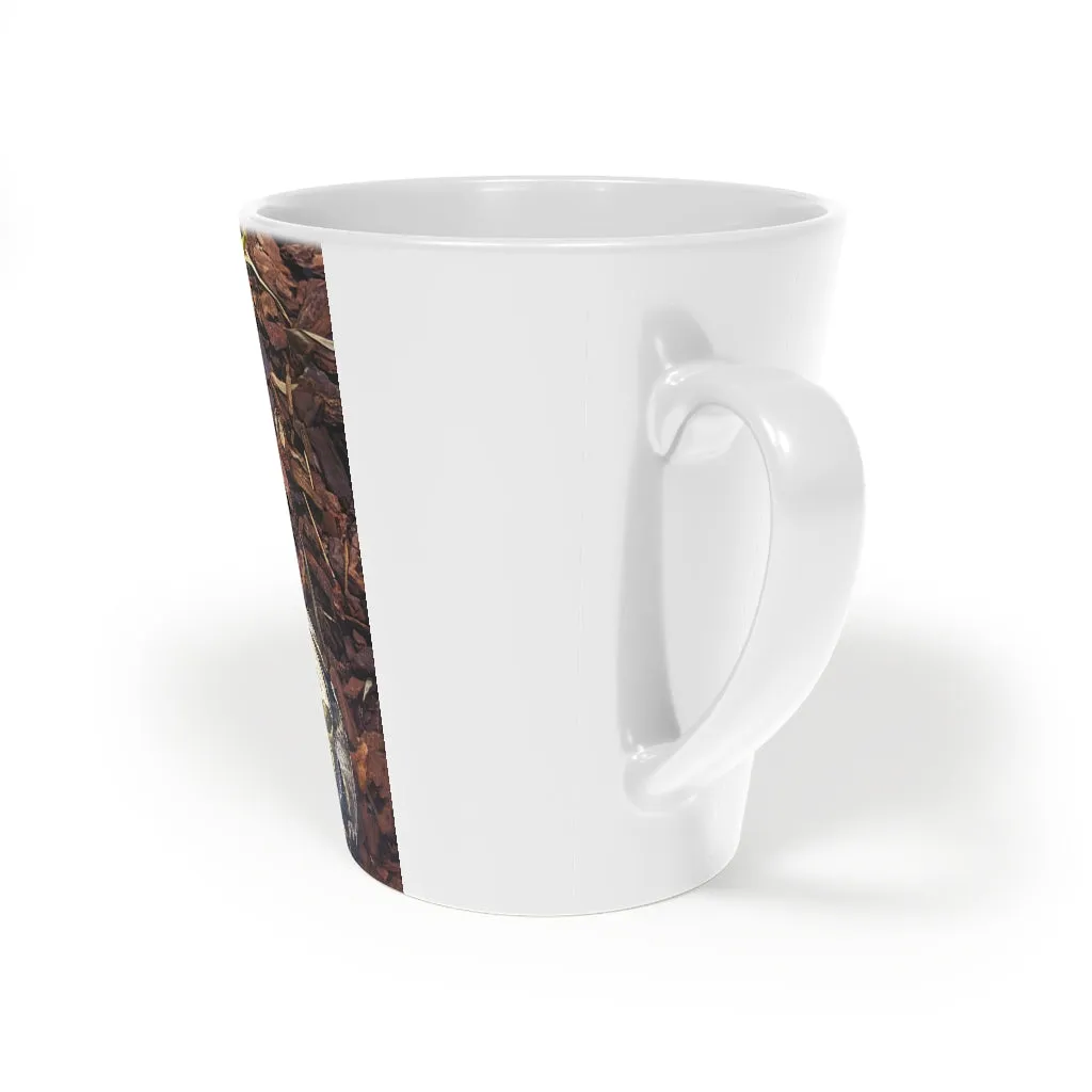 White Black Snake Latte Mug, 12oz