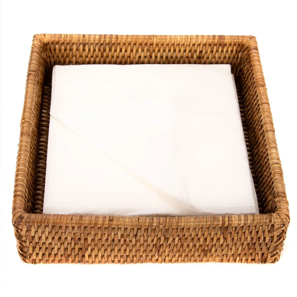 Woven rattan napkin holders